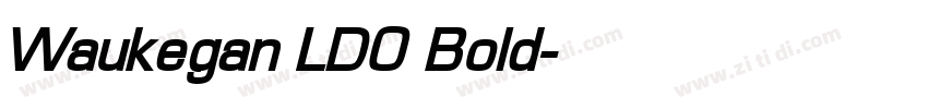 Waukegan LDO Bold字体转换